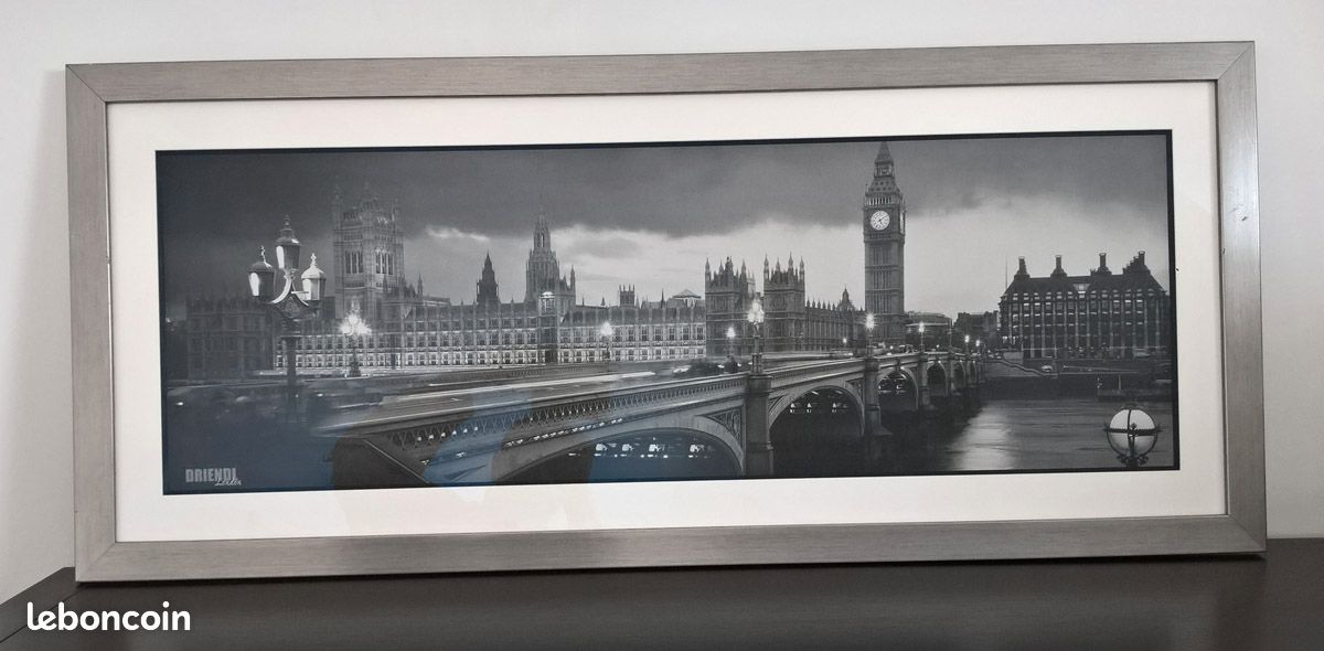 Grand cadre Londres N&B version luxe (image 1)