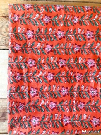 Coupon De Voile En Coton Indien - 3 Mètres X 1,1 Mètre - Tissu Léger Et Aéré