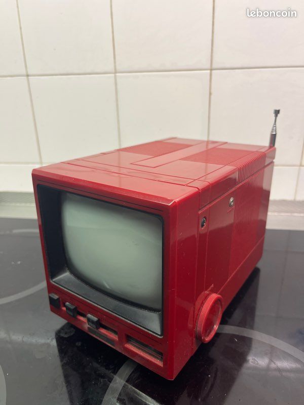 RARE TÉLÉVISEUR TV Mickey Mouse CRT Couleur + Télécommande Vintage