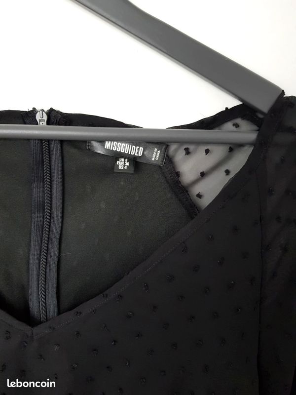 Robe patineuse noire manches longues Missguided (taille S) neuve (image 9)