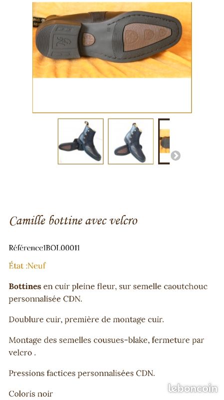 Boots Bottines noires Charles de Nevel T.39 (image 3)