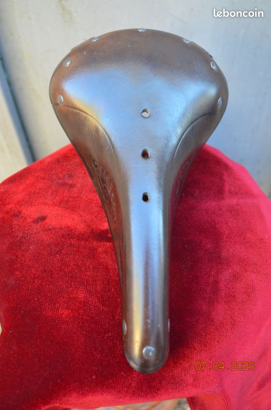 Selle vélo ancienne ELAEDY 36B en cuir – vintage 1930-1950 – rare