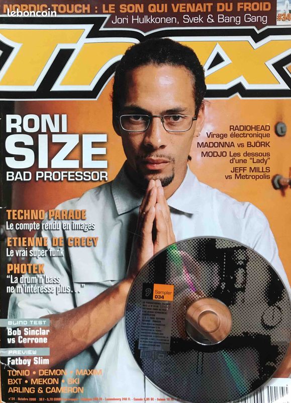 💖🎼🎉 Revue Trax, N°34 (10-2000), le CD sampler est inclus (Culture Electro) (image 1)