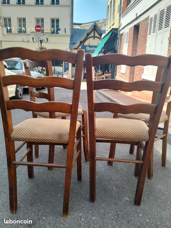 Lot de 4 chaises Louis Philippe en chêne (image 2)