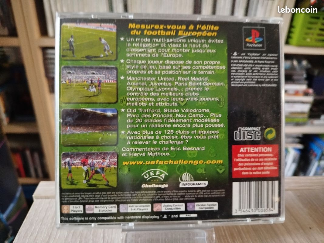 Notice Jeu Vidéo Playstation 1 (PS1) - UEFA Challenge - Manuel D'instructions