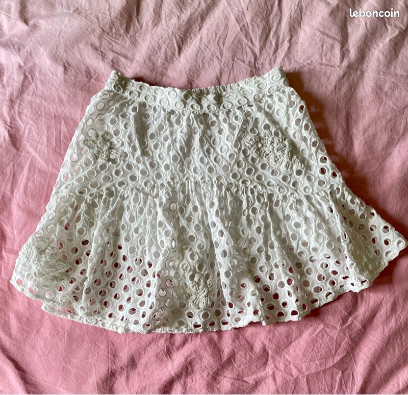 Jupe short blanche à trou Fille 12 ans Zara Vêtements