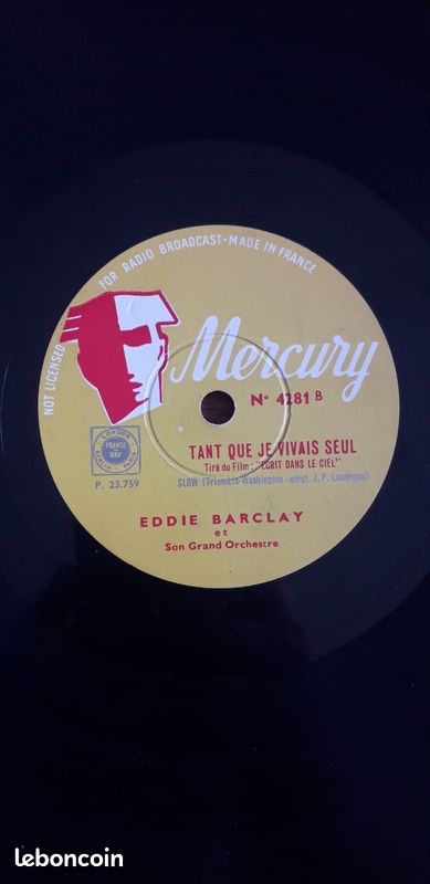 Eddie Barclay et son orchestre 78 tours (image 2)