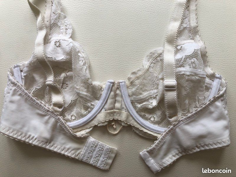 Soutien gorge dentelle blanc Emboîtant 90D Vêtements