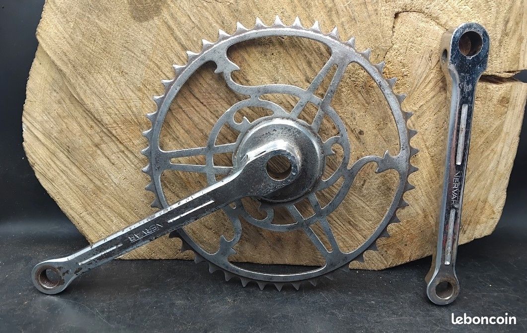 Pédalier Nervar Double 50x42 Dents Vintage Alu – Vélo Course Français