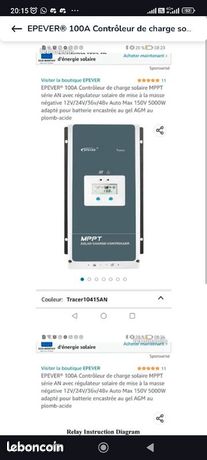 EPEVER Régulateur de charge MPPT, 60 A 150 V.