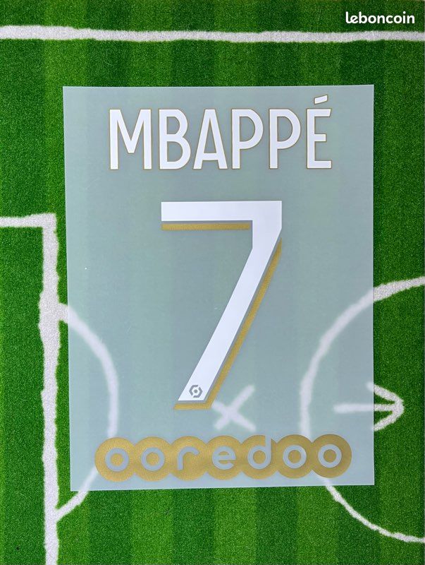 FLOCAGE OFFICIEL - Paris Saint-Germain, Mbappé, 2020/2021, Away, Rouge/Bleu (PSG EUR 28,99 - FR