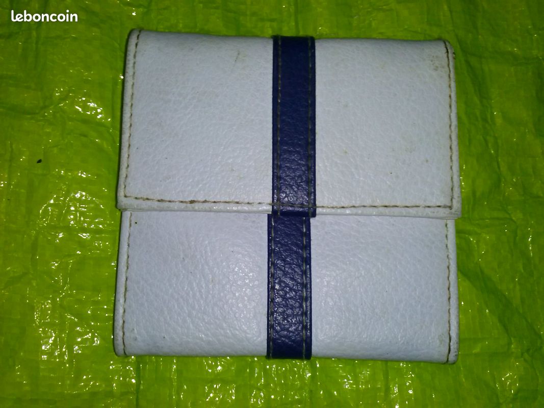 Porte-monnaie bleu et blanc (image 1)
