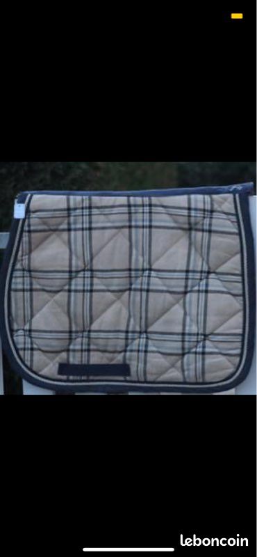 Tapis LBAT quadriller beige/marine (image 1)