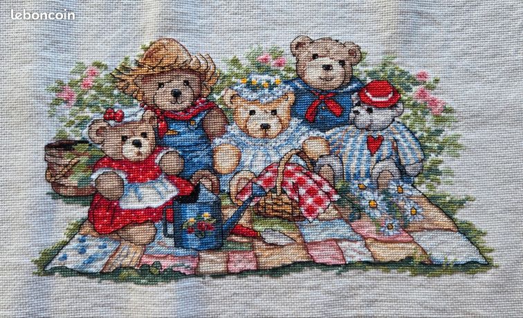 Kit Broderie Point De Croix Janlynn - Motif "Deux Cœurs Un Amour", Tissu Aida 14, Fils Métallisés - Loisir Créatif Facile