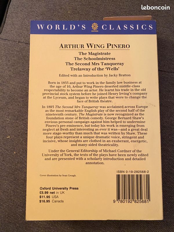 ARTHUR WING PINERO - Trelawny of the "wells" and other plays (image 2)