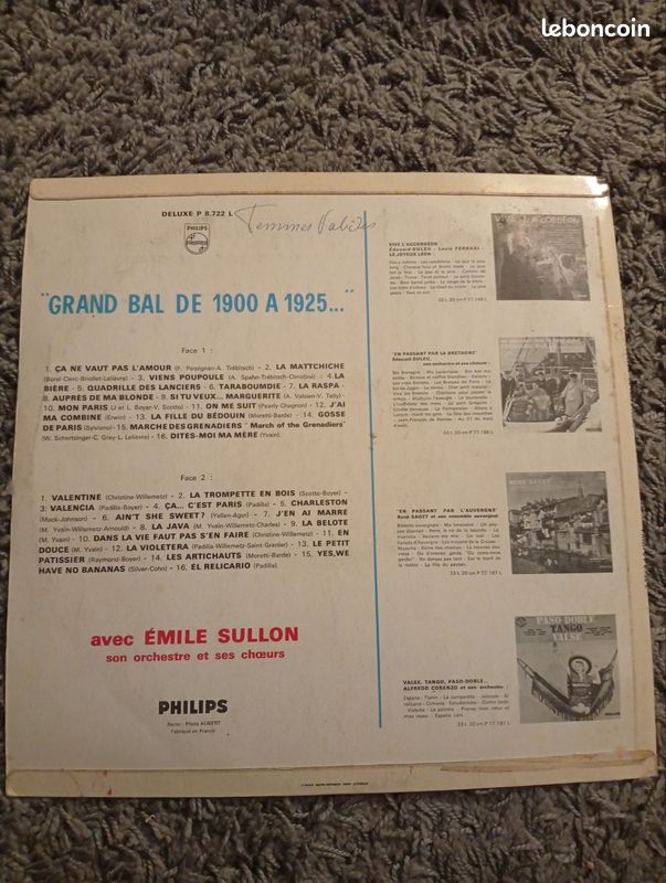 Vinyle RARE 33t De 1900 à 1925 (image 2)