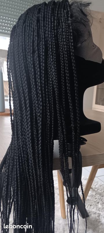 Perruque Tresses Africaines Synthétique Noire - Style Rastas, Neuve Avec étiquettes