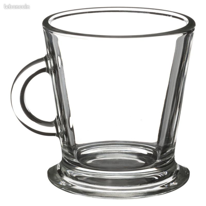 DESTOCKAGE - Lot de 6 tasses en verre - Transparents |Contenance 18 cl | Entièrement en verre - NEU (image 3)