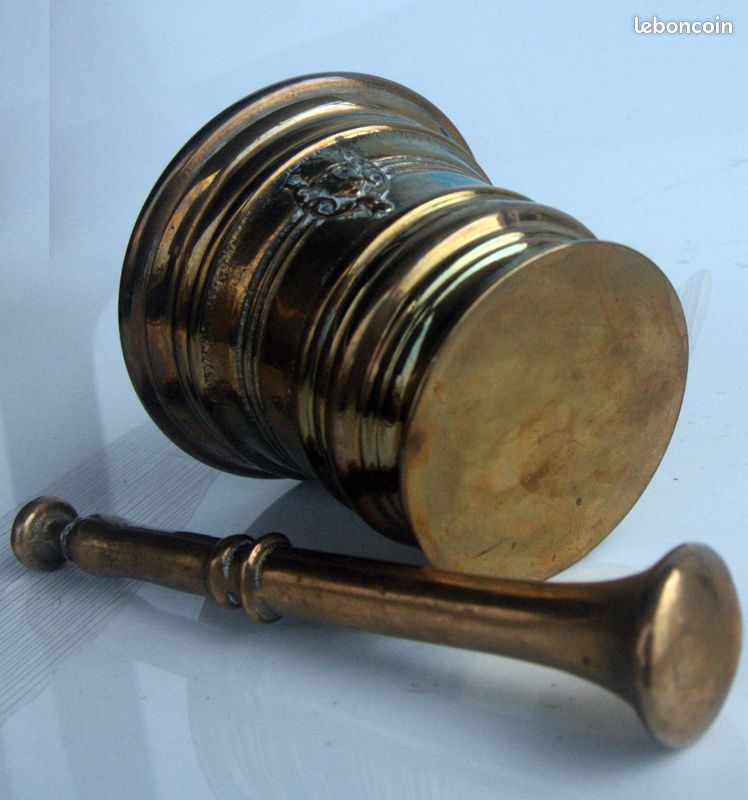 MORTIER Pharmacie Apothicaire BRONZE cendrier ART DECO vide poche cotoflex (image 6)