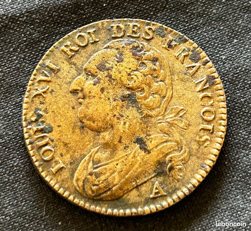 LOUIS XVI 12 Deniers au faisceau 1791 Paris (image 1)