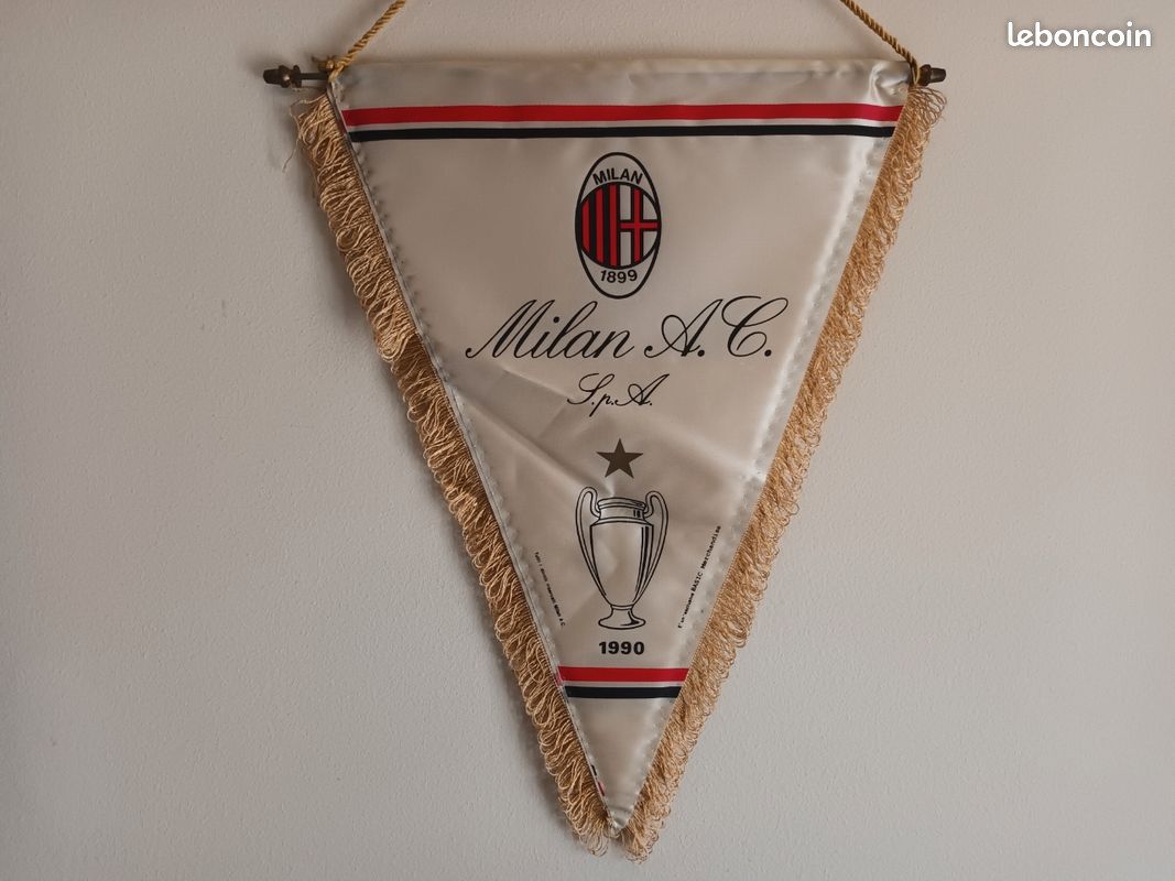 AC Milan fanion vintage football banderin pennant wimpel Serie A Calcio