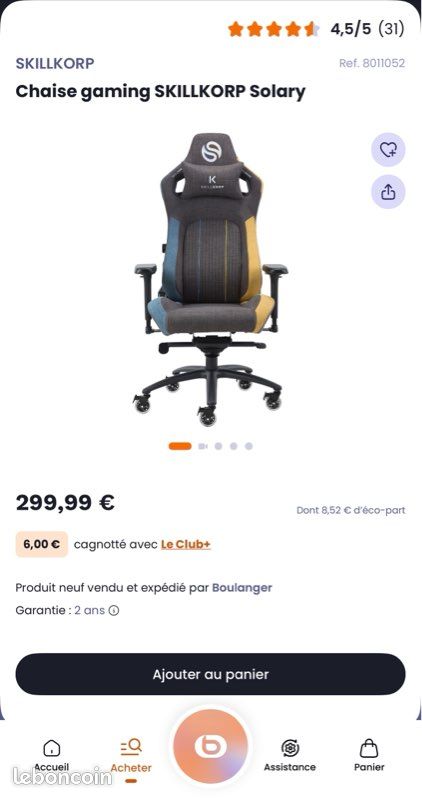 Chaise gaming - SkillKorp - Solary (image 3)