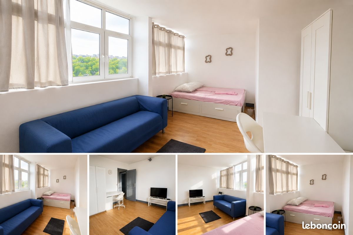 đĄ Grande chambre meublĂ©e de 17 mÂČ â Colocation Ă Ăvry-Courcouronnes (image 1)