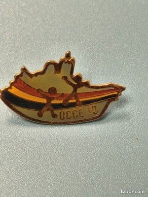 Vintage pin's OCCE 13 émaillé forme carte, collection badge ancien (image 1)