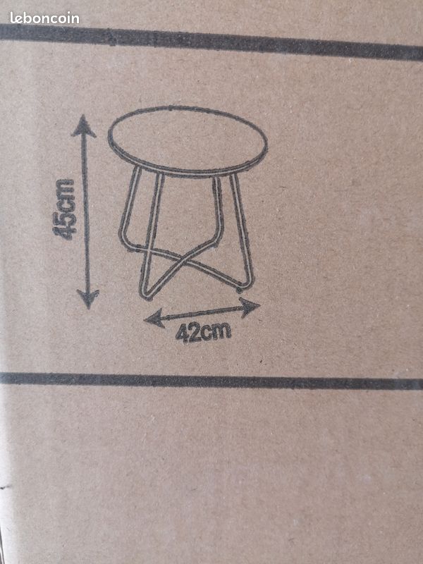 Table basse acier inoxydable blanc (image 2)