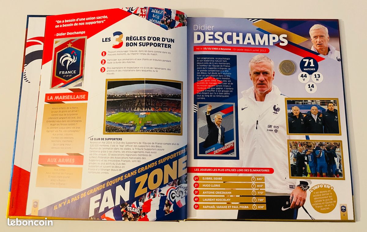 Album Fiers détre Bleus França Panini Family – Museu da Copa