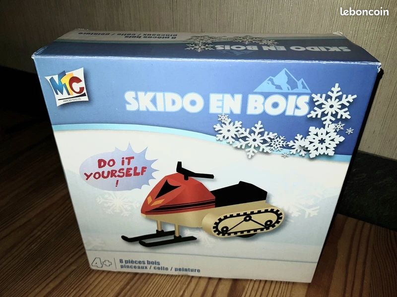 Maquette en bois Scooter des neiges NEUVE (image 1)