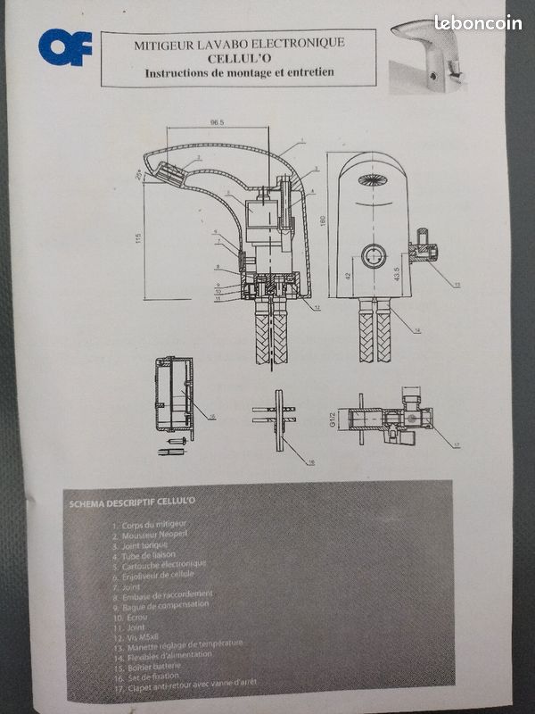 Mitigeur lavabo électronique (image 5)