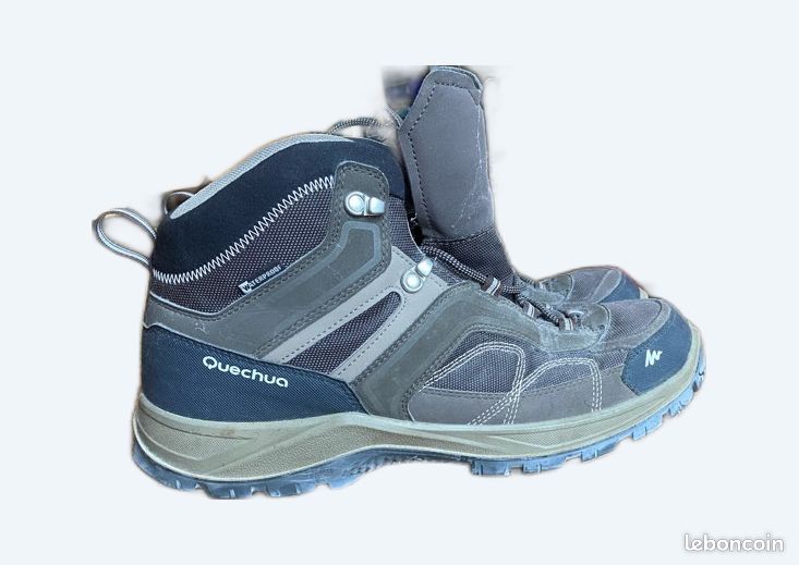 Chaussures de randonnée quechua forclaz 100 mid wp Brown Chaussures