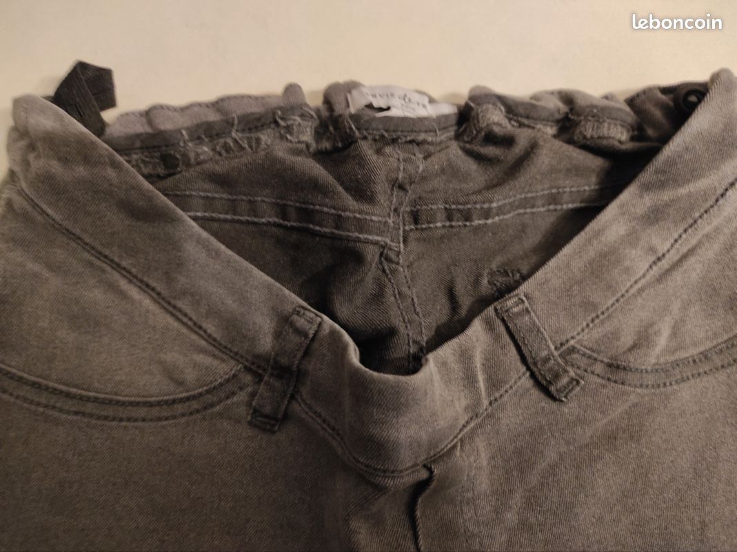 Jean Slim De Grossesse Envie De Fraise - Bandeau Ajustable Détachable, Denim Waterless