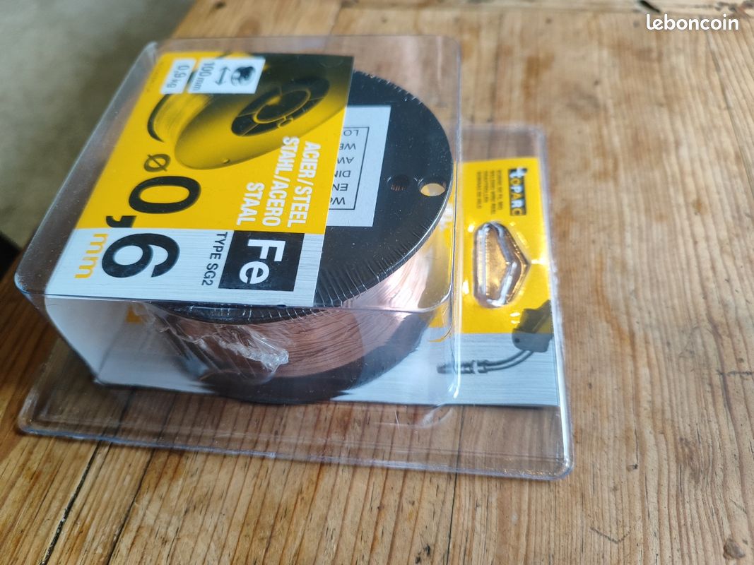 Bobine 100mm fil MIG acier 0.6mm 0.9kg (image 2)
