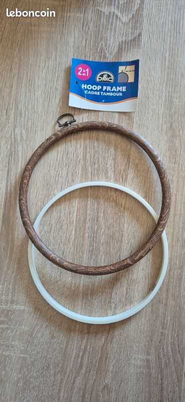 Cercle Broderie Décoratif SHENGYIG 3 Pièces Cerceaux De Broderie Imitation Bois - Tambours Rond, Ovale Et Octogonal Pour Point De Croix Et DIY