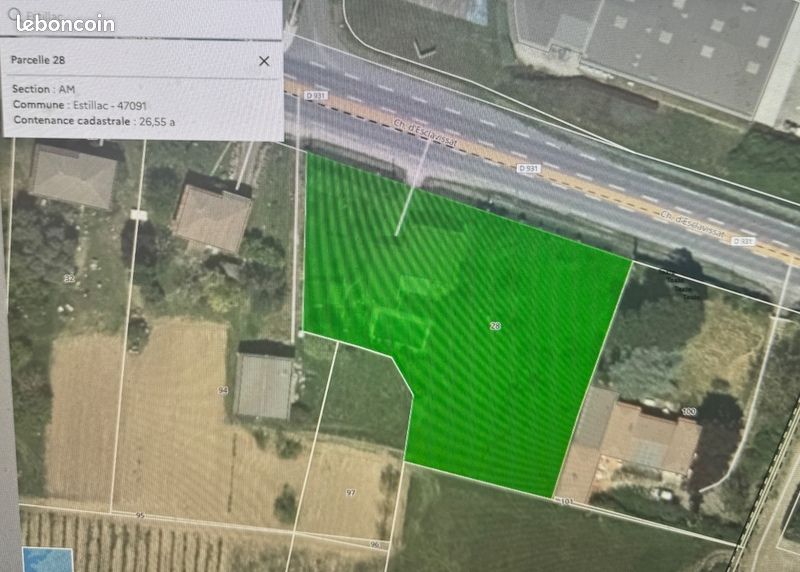 Terrain 2 655 m² Estillac · 250 000 €