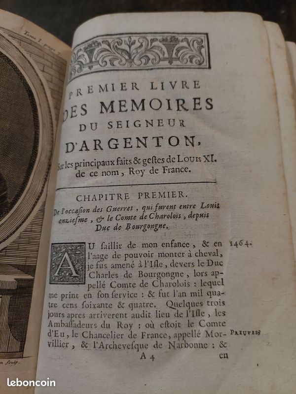 Mémoires de Philippe de Comines (édition 18éme) (image 3)