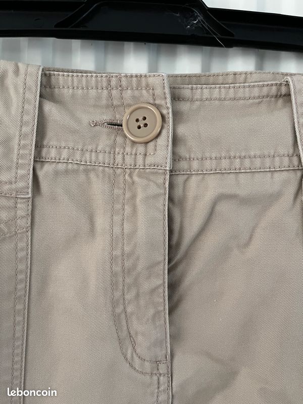 Jupe beige Camaïeu T.38 – style safari d’été, parfait état (image 3)
