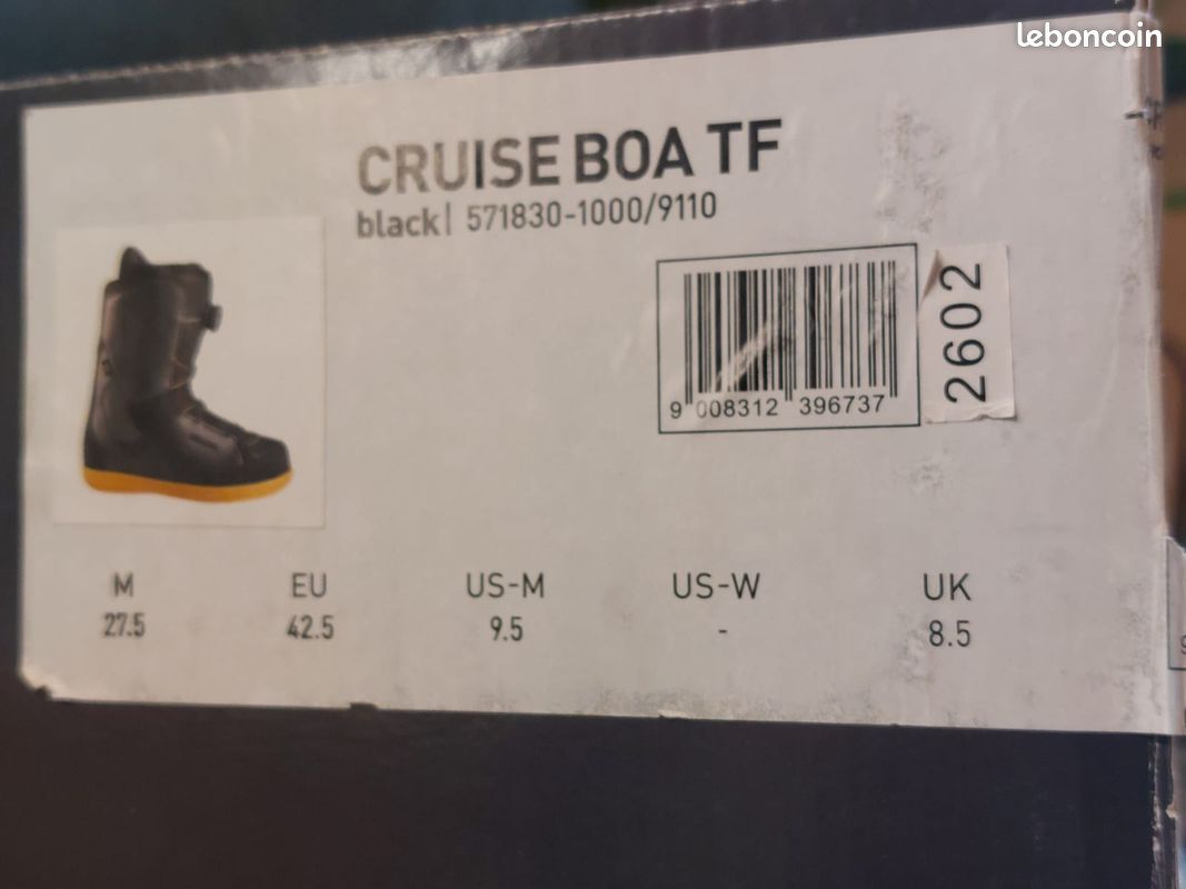 DEELUXE CRUISE BOA TF 42,5 27,5cm NEUVES Snowboard Sport