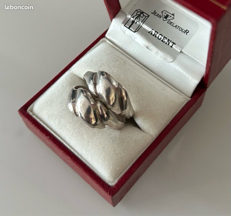 Bague En Argent Sterling Taille 60 - Modèle Beau Et Original, Occasion