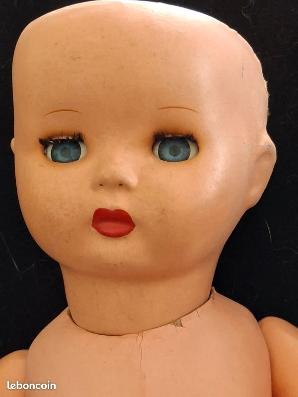 GRAND BÉBÉ SFBJ MOULE 263 TÊTE PEINE EN COMPOSITION - 64 cm - RARE