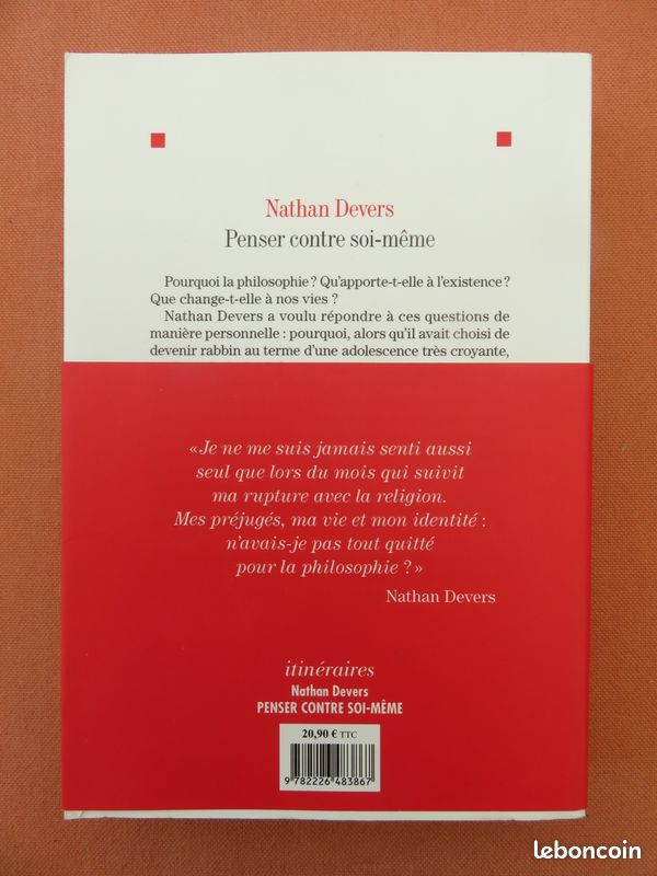 ✅ Livre Penser contre soi-même de Nathan Devers | L1 (image 3)