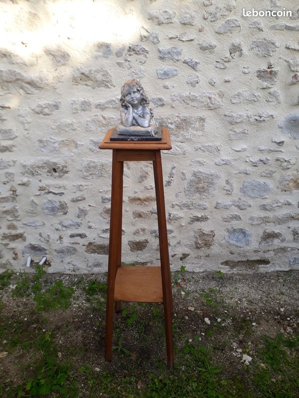 Ancienne sellette avec dessus en marbre (image 1)