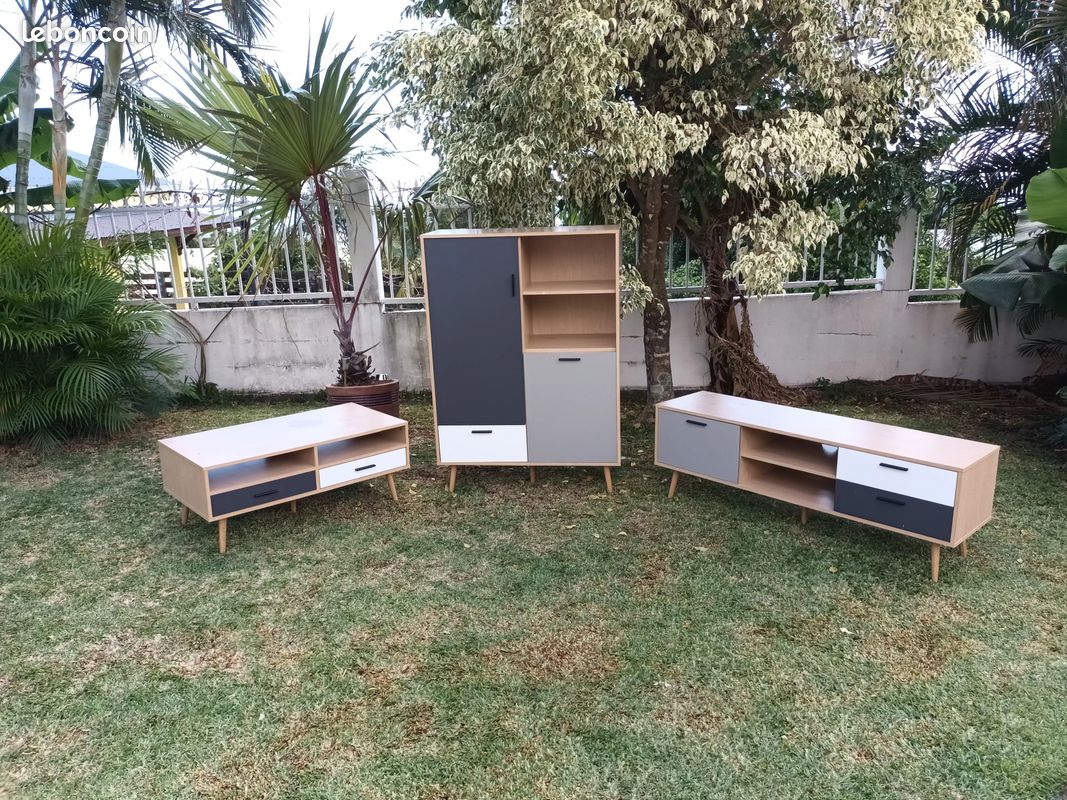 Ensemble meubles de salon - table basse - meuble TV - meuble de rangement (image 1)