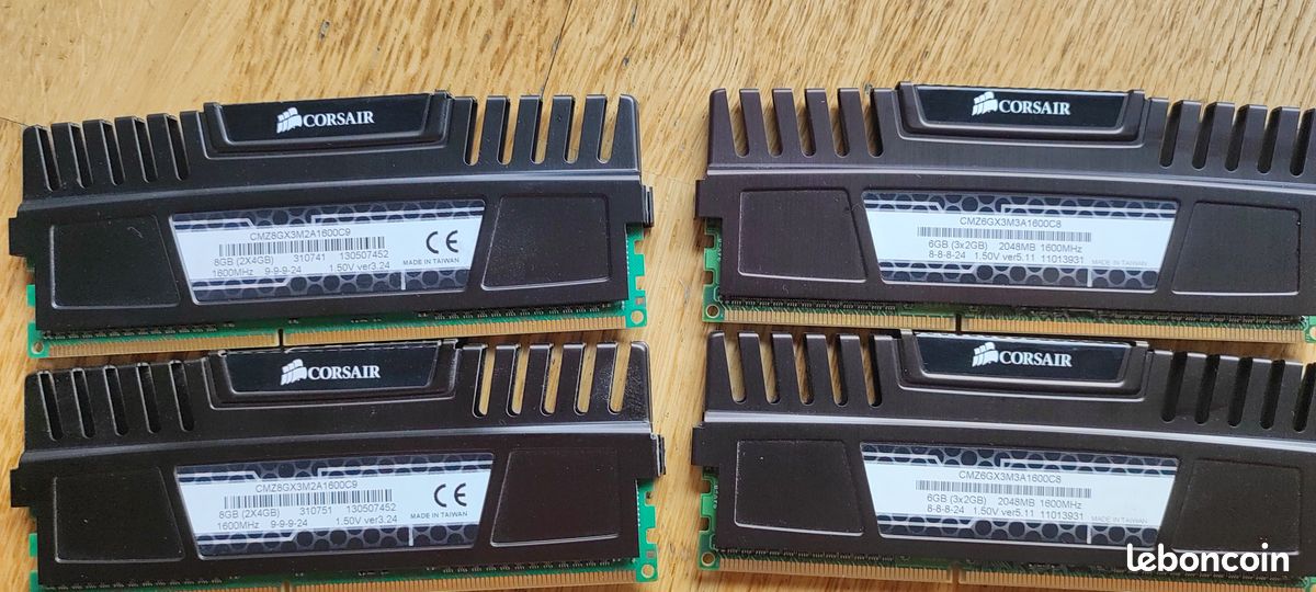 Ram Corsair Vengeance DDR3 12 GO (2X4go + 2X2go) (image 1)