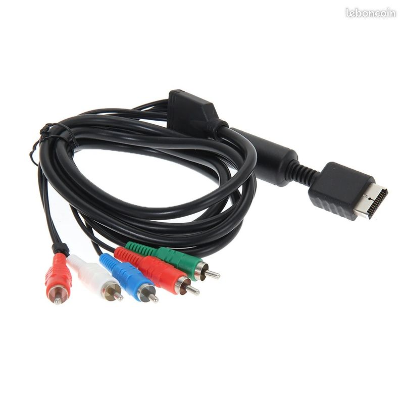 Câble Vidéo RCA Pour PlayStation PS1 PS2 PS3 - Neuf, Envoi Rapide