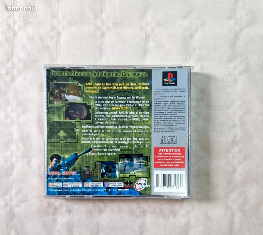 Notice Syphon Filter 2 Platinium Pour Sony PlayStation 1 - Bon état