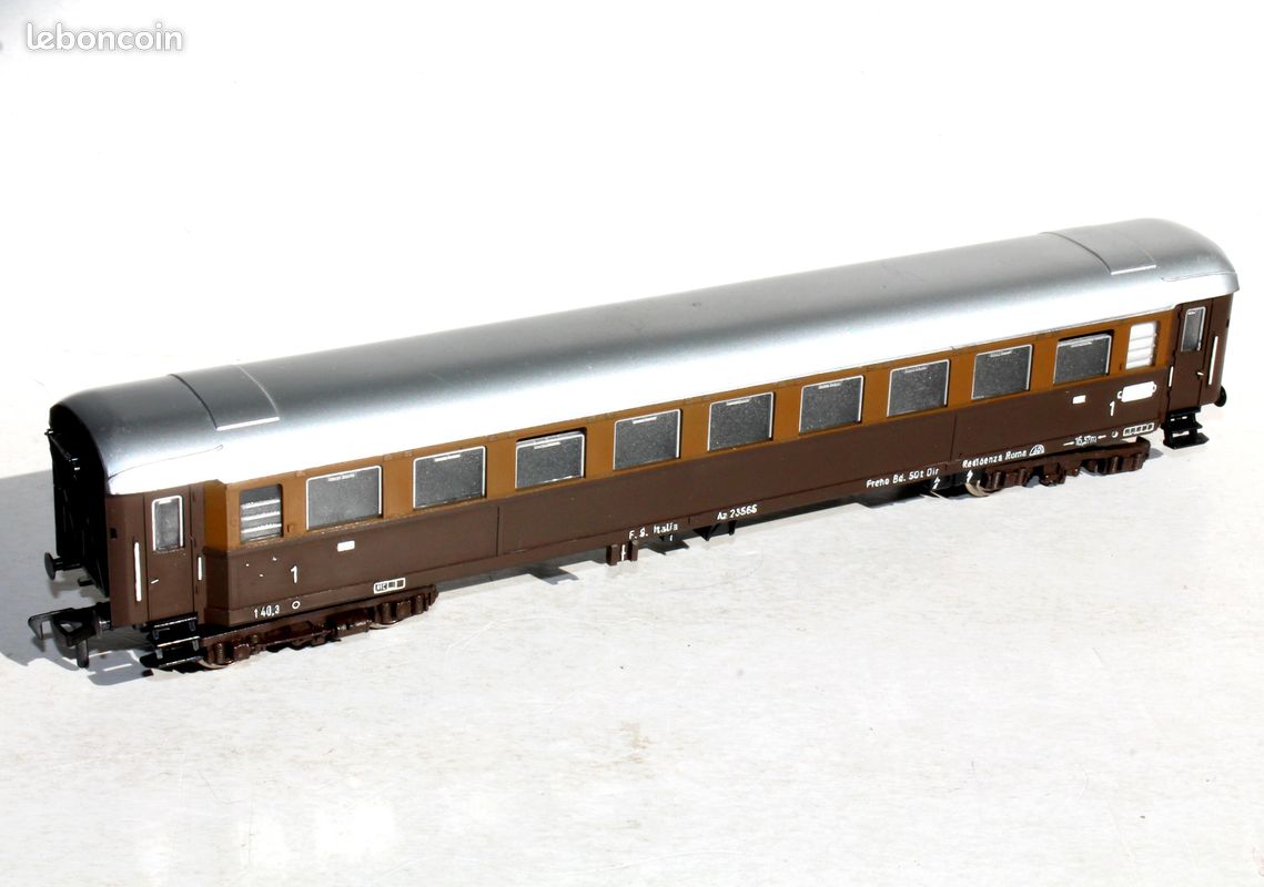 Wagon Voyageur Fleischmann HO 1445 1e Classe FS Italia - Occasion - Prêt à Rouler