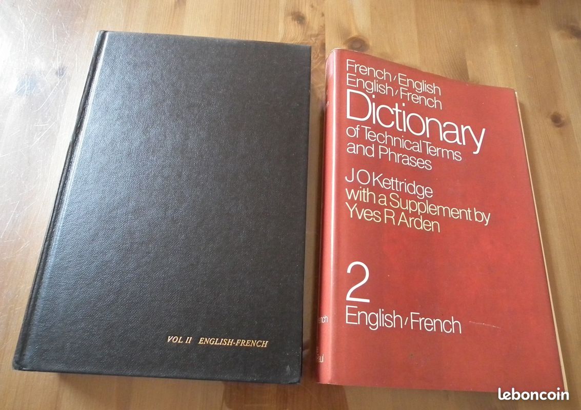 Dictionary of technical Terms and Phrases par J. O. Kettridge et Yves R. Arden. London. 1980. 2 volumes (image 12)